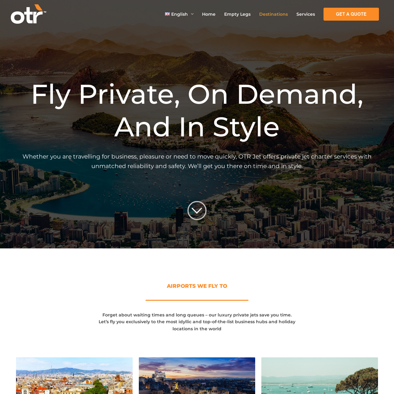 otrjet.com web design project by Akhoyanta Amos of designedbyamos.com