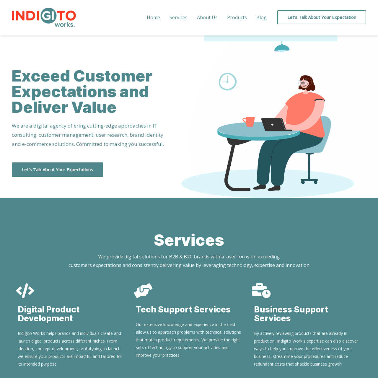 Indigitoworks.com Web Design Project