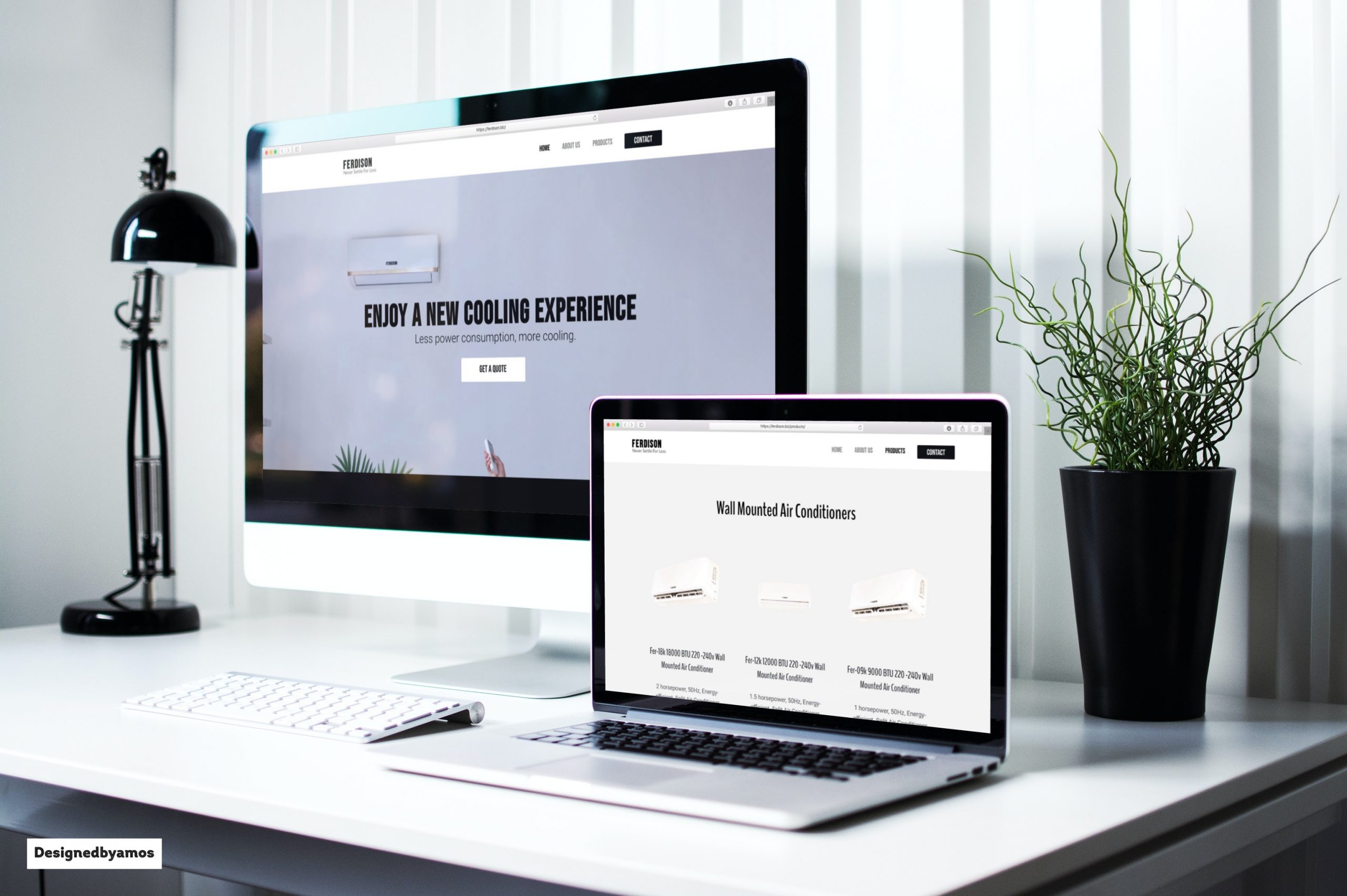 web design project for Ferdison Air Conditioners by Designedbyamos